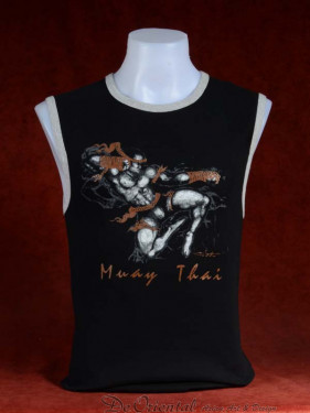 Tanktop Muay Thai Pra Ram Yeap Longkar zwart
