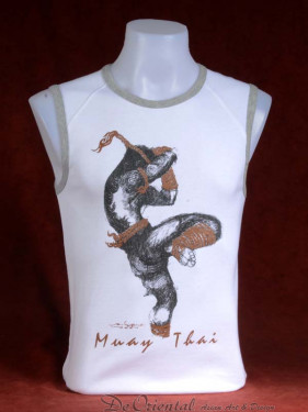 Tanktop Muay Thai Jiab Longkha wit