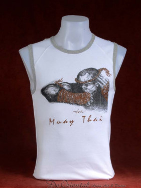 Tanktop Muay Thai Naka Kluen Gai wit