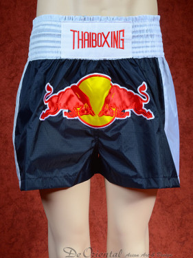 Muay Thai training short Red Bull zwart
