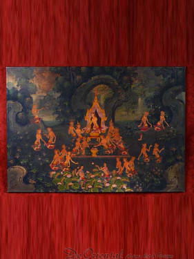 Olieverf op canvas "Bhuddha in the forest"