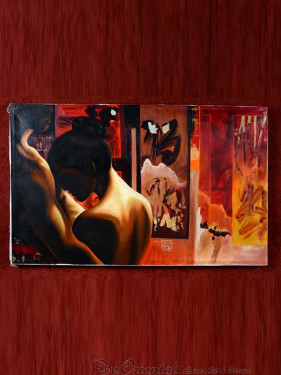 Replica van David Graux schilderij "Embrasser"