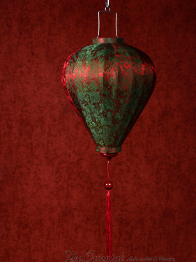 Chinese Lampion Lamp klein rood-groen