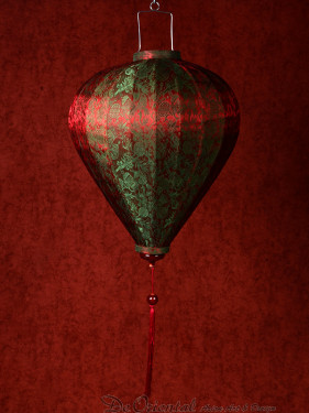 Chinese Lampion Lamp medium rood-groen