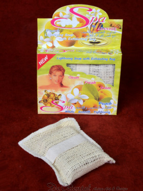 Perzik zeep in peeling bag