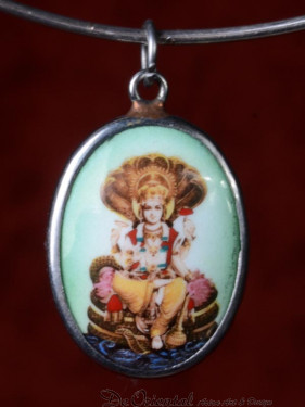 Medaillon met Hindoe God Vishnu