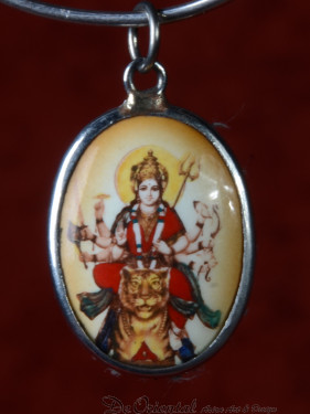 Medaillion met Hindoe Godin Durga
