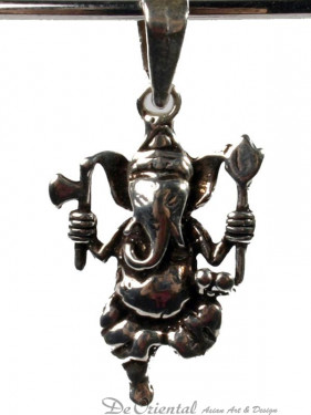 Hanger zilver dansende  Ganesha