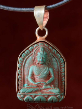 Hanger van Boeddha Dhyana mudra groen speksteen
