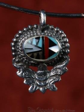 Hanger zilver vlinder op bloem