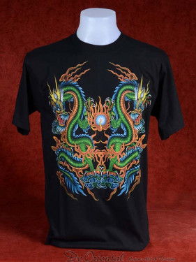 Origineel T-Shirt met twee Chinese Draken