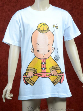 Geel Kung Fu T-shirt  voor kinderen