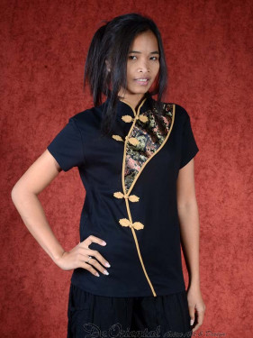 Shirt Windfall zwart - goud