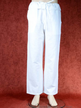 Linnen Tai Chi broek, wit