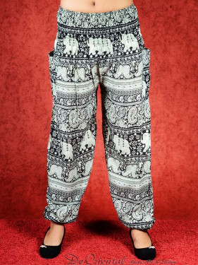 Harem broek Elephant model Aladdin zwart