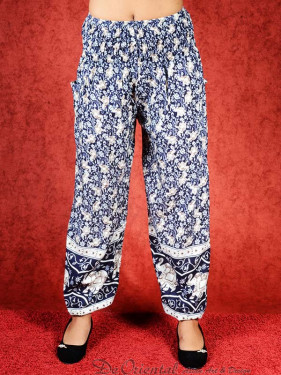 Harem broek Jungle model Aladdin donker blauw