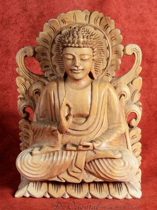 Convergeren Waarschuwing Koningin Houtsnijwerk van Boeddha in Vitakarka mudra | De Oriental