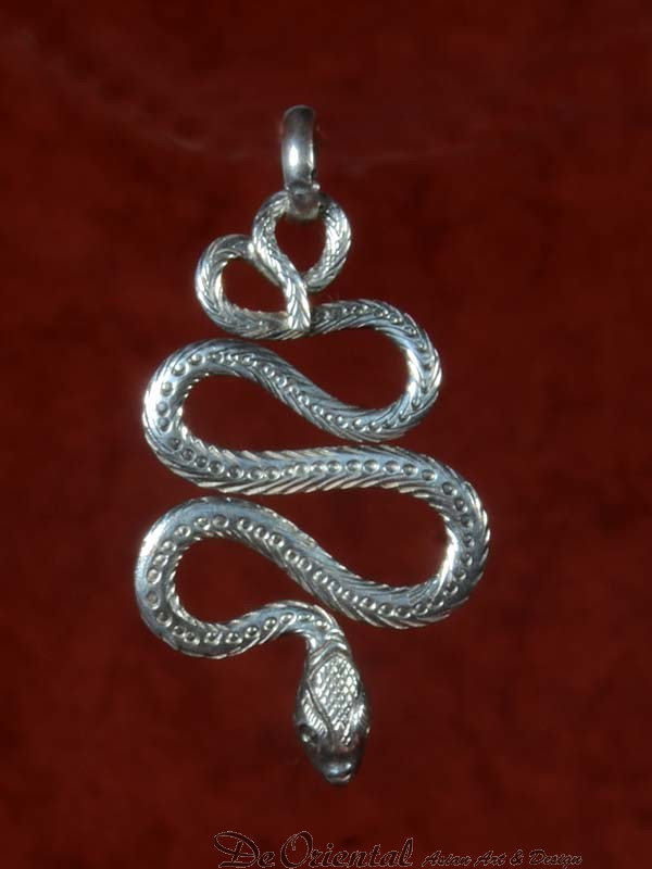 Serpent Slang Hanger Zilver De Oriental