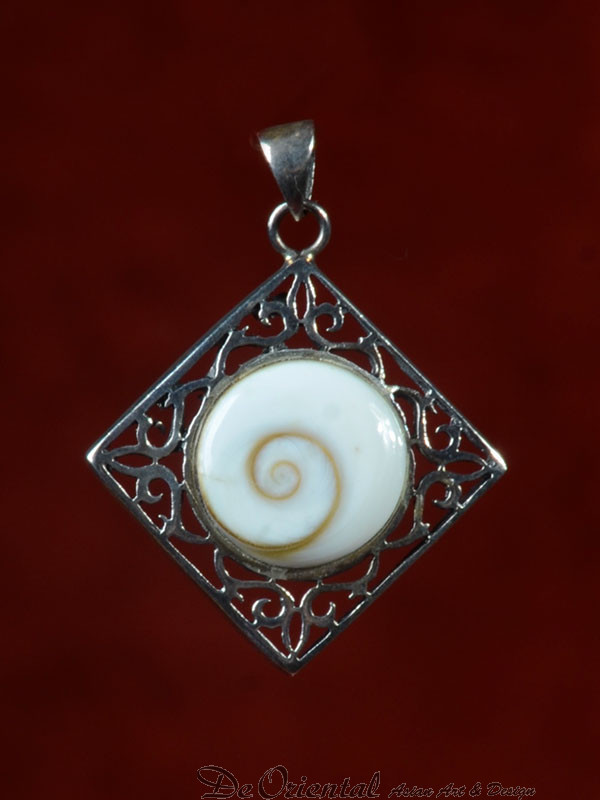 Zilveren ring met een schelp (TPC)-6185MN | sieraden