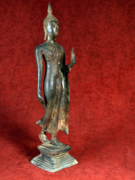 Wandelende Boeddha in Sukhothai-stijl van brons