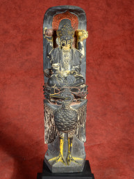 Decoratieve inktstaaf Qingluan feniks (青鸾) met Xiwangmu (西王母) polychroom