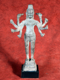 Oud bronzen beeldje van Shiva, Khmer Stijl