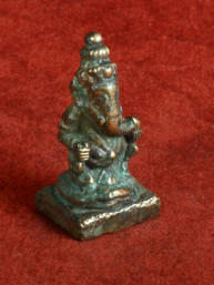 Oud Brons Ganesha Miniatuur