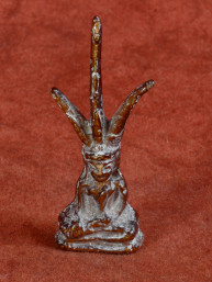 Bronzen Bagan altaar-Boeddha met bodhiboom, gelakt