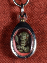 Bronzen Ganesha miniatuur amulet