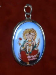 Medaillon met Hindoe Godin  Lakshmi in diverse kleuren