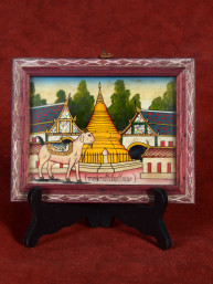 Reverse glas schilderij Thaise dierenriem Geit handgeschilderd