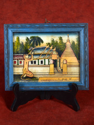 Reverse glas schilderij Thaise dierenriem Aap handgeschilderd