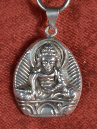 Tibetaanse hanger zilver 925 Boeddha figuur in meditatiehouding