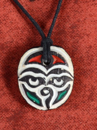 Hanger Boeddha-ogen en Om symbool in gezegende gebakken klei