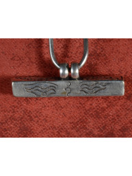 Tibetaanse Muntzilveren Hanger Met Mantra en Boeddha Ogen