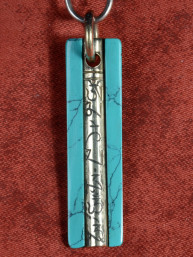 Hanger Turkoois Met Om Inscriptie