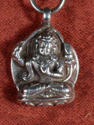 Zilveren hanger Manjushri 925 Tibetaanse gravure