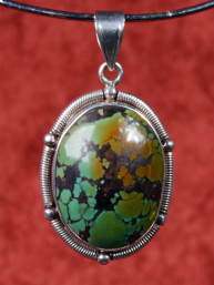 Hanger 925 Zilver met Ovale Turkoois Edelsteen