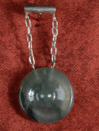 Jade "Gong" Hanger met  Zilveren Ketting