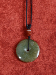 Jade hanger groot "Eternity Bi-Disc"