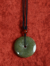 Jade hanger groot "Eternity Bi-Disc"