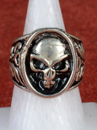Biker Skull Zegel Ring met schedel