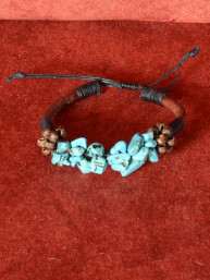 Armband met ruwe turquoise chips