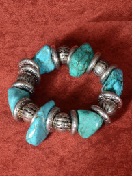 armband met turquoise natuurstenen