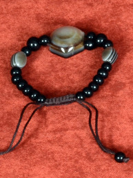 Armband met gestreepte agaat