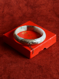Handgemaakte Jade Armband met 925 zilveren sluiting