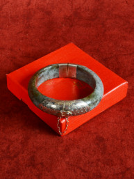 Handgemaakte Jade Armband met 925 zilveren sluiting