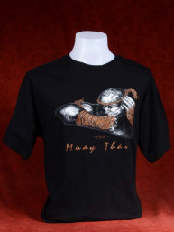 Muay Thai T-Shirt "Naka Kluen Gai" zwart