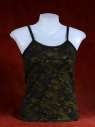 Tanktop met gouden draken print