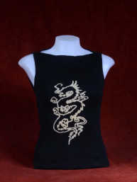Tanktop met tribal afbeelding van draak